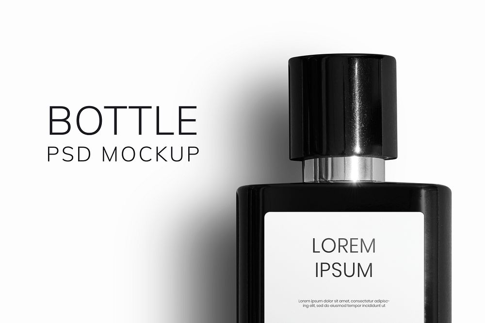 Luxury fragrance bottle mockup psd beauty product packaging