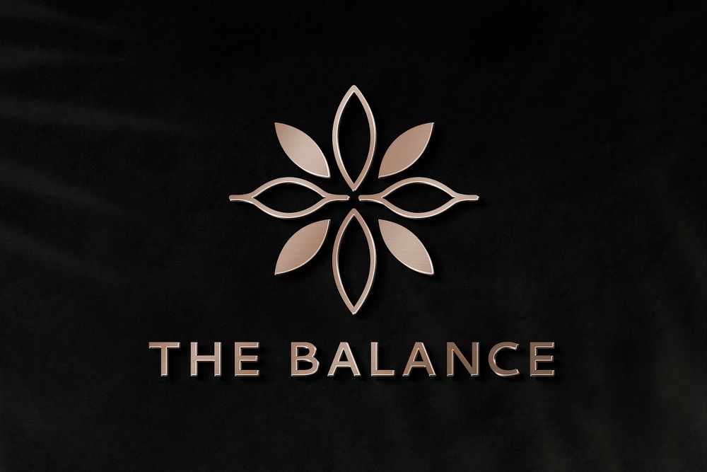 Yoga business logo psd template in metallic design