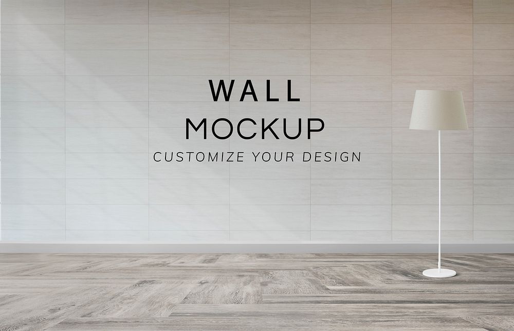 Lamp against a white wall mockup