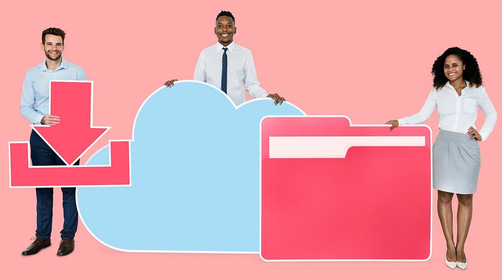 Cloud Storage And Download Concept Premium PSD Rawpixel