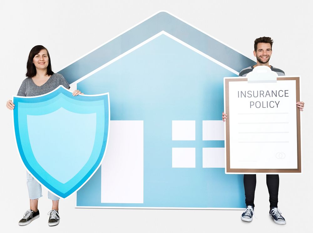 People and home insurance concept