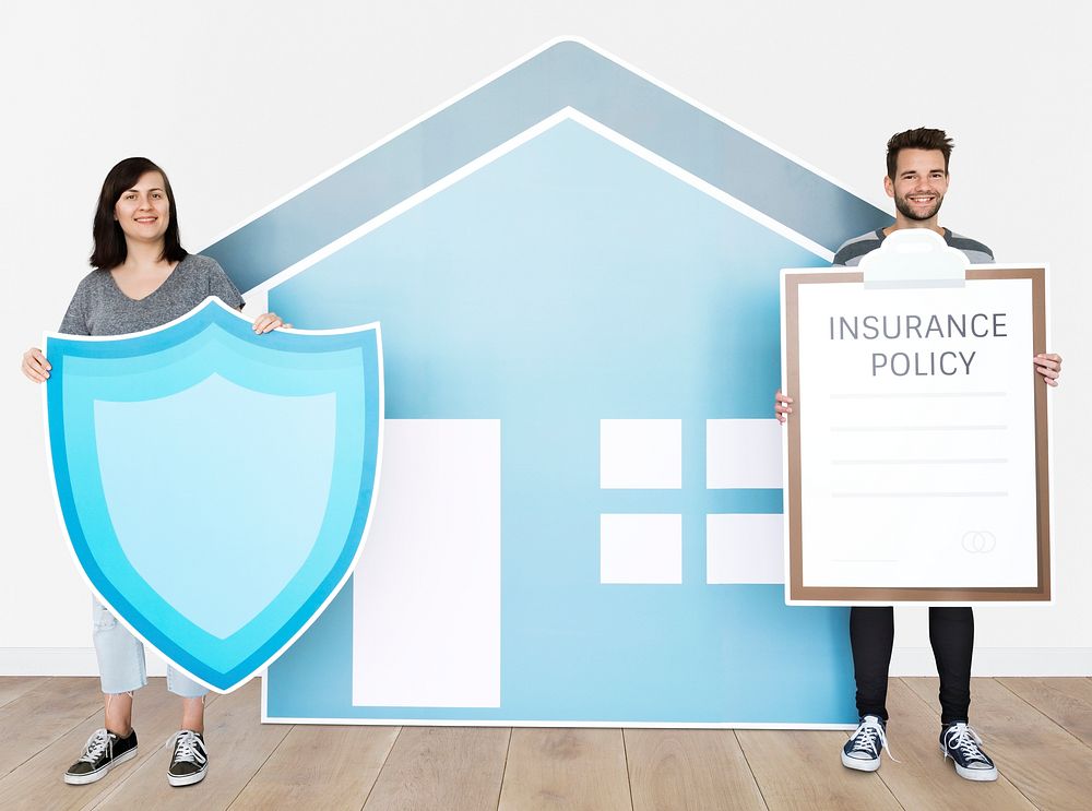 People and home insurance concept
