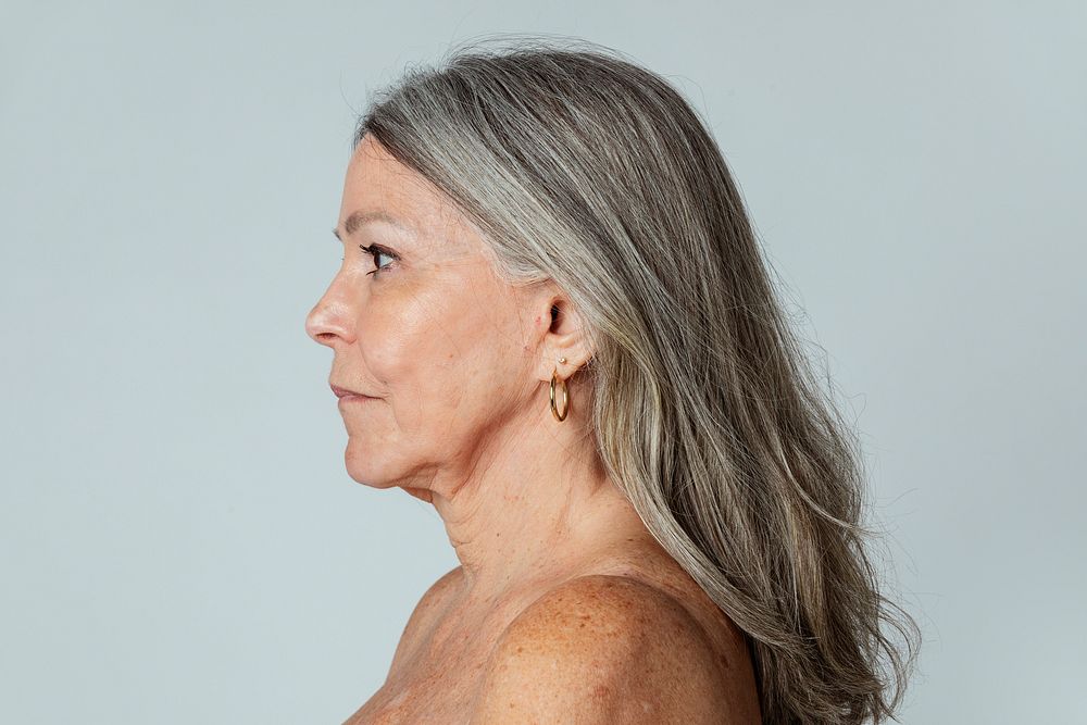 Close up portrait of a senior western woman