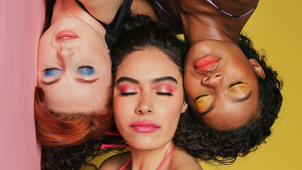 Women of color and diversity summer beauty shot