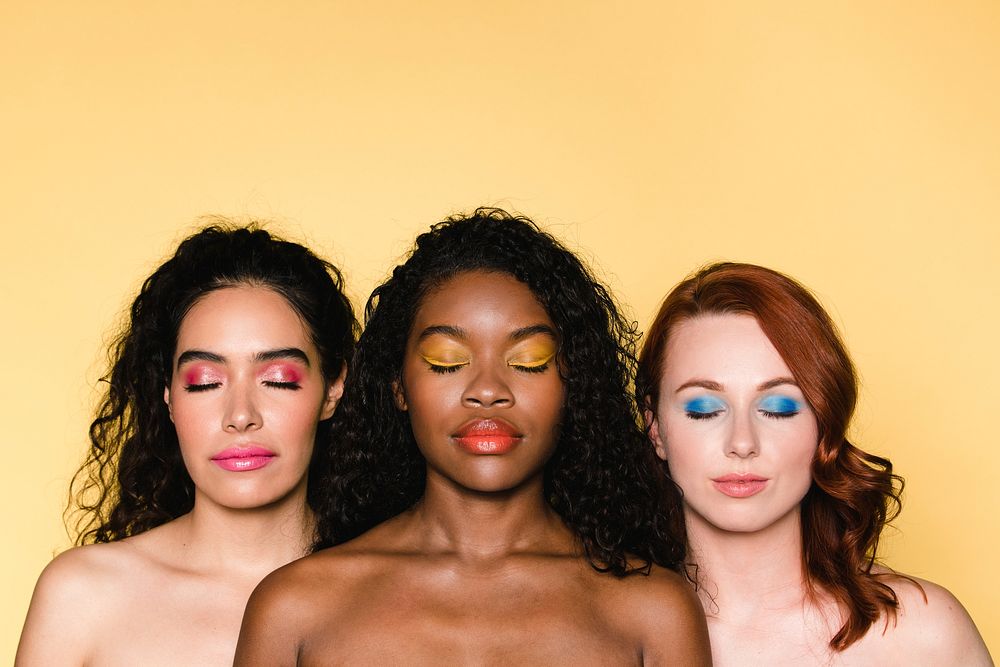 Women of color and diversity summer beauty shot