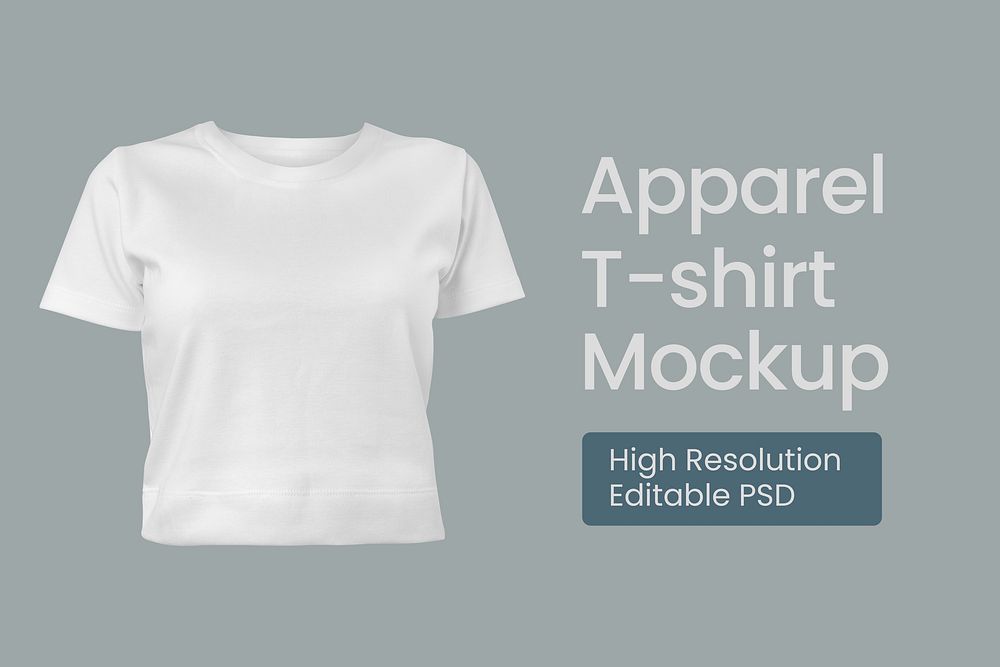 Simple white t-shirt isolated on background mockup