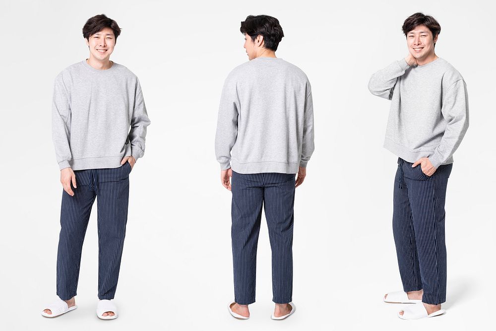 Man mockup psd with pajamas full body