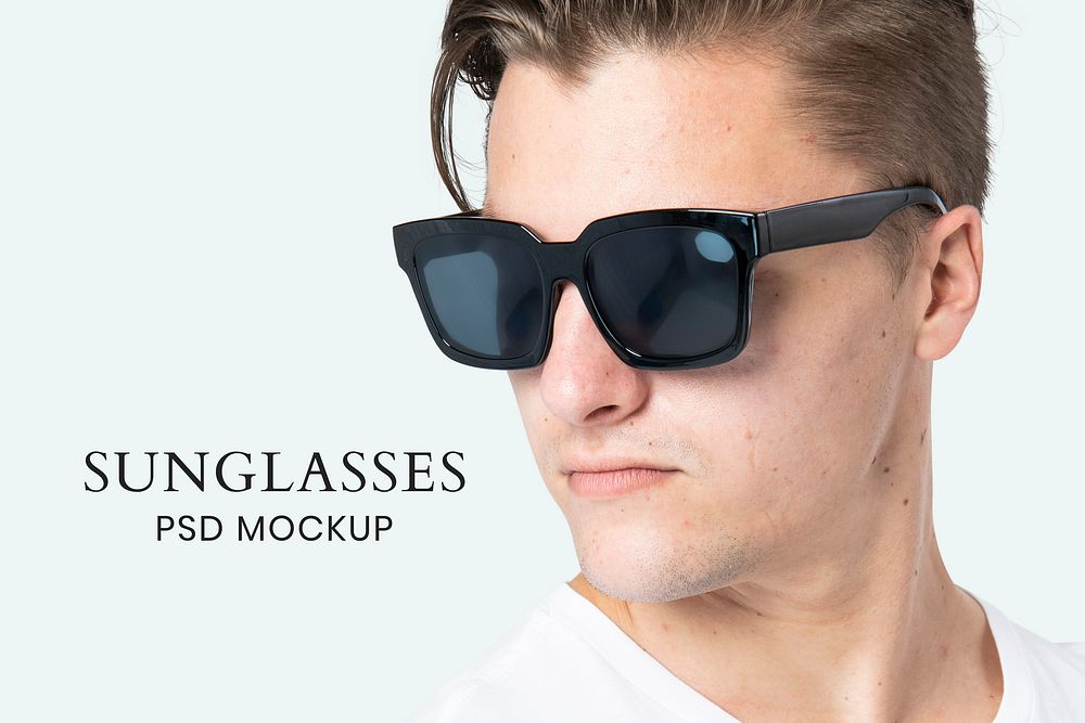 Sunglasses mockup psd men&rsquo;s accessories fashion