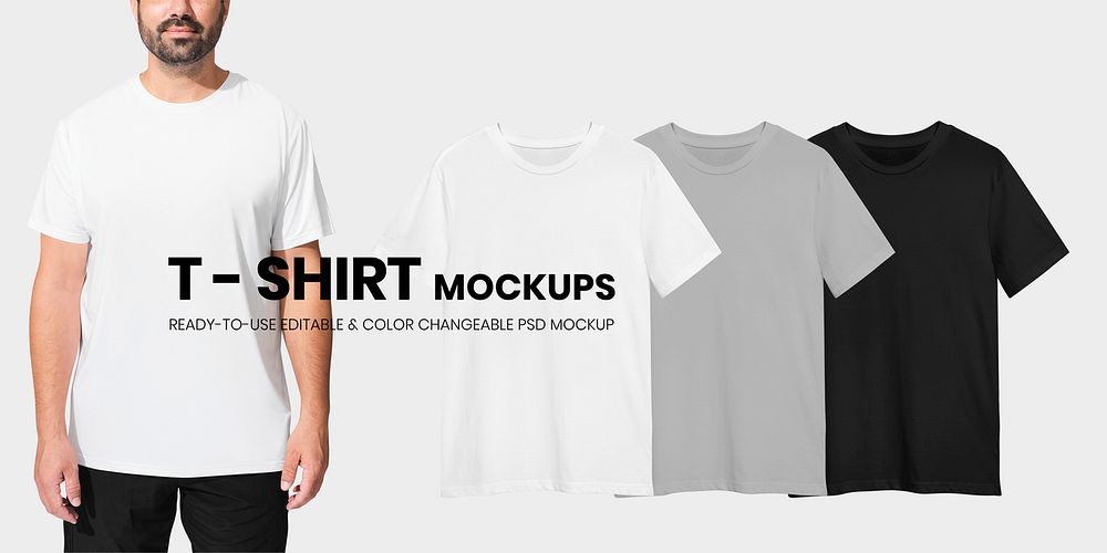 Casual t-shirt mockup psd menswear | Premium PSD - rawpixel