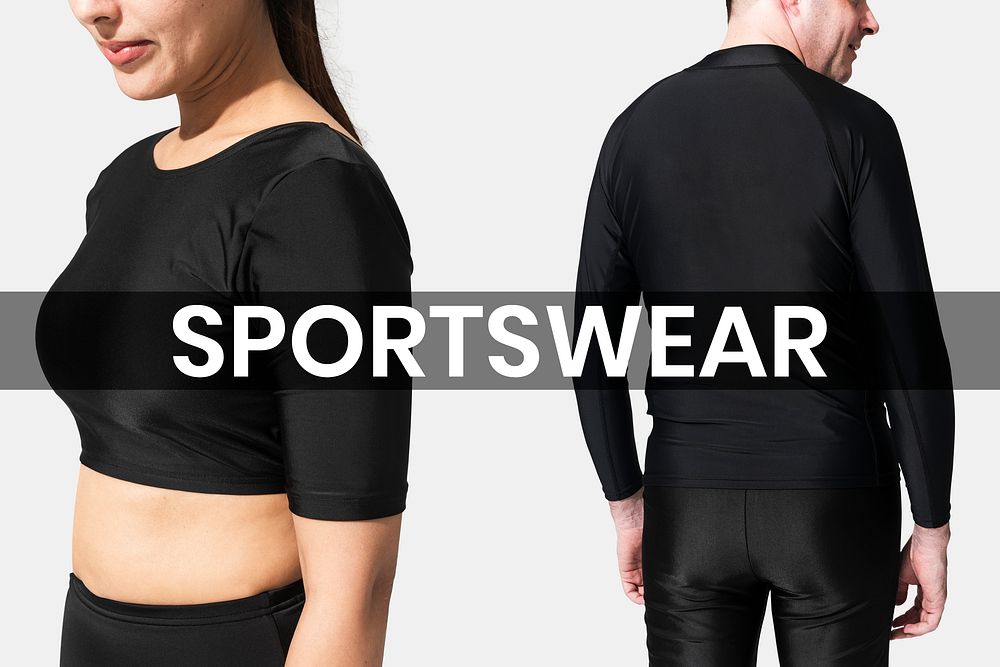 Editable sportswear mockup psd set
