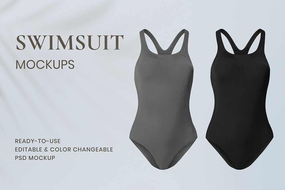 Editable swimsuit mockup psd for summer apparel ad