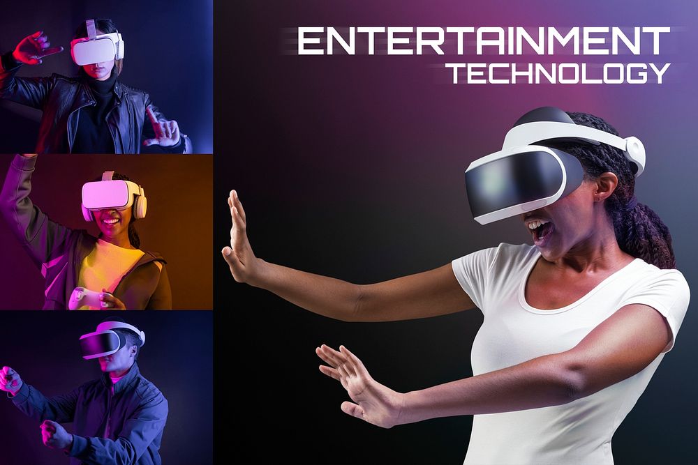 VR mockup psd entertainment technology for gaming