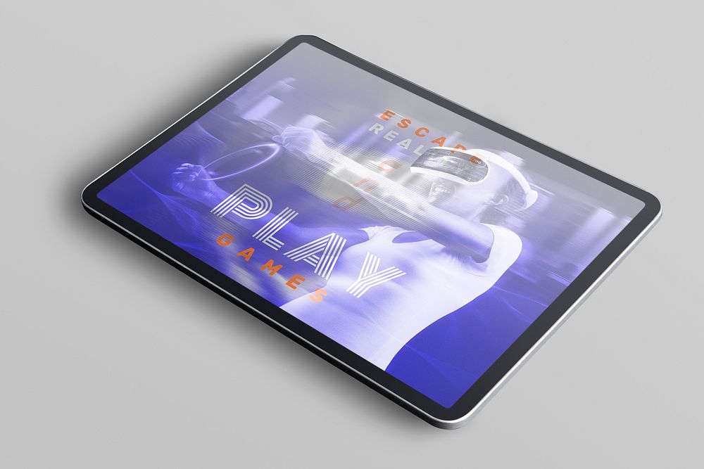Tablet screen mockup psd innovative future technology