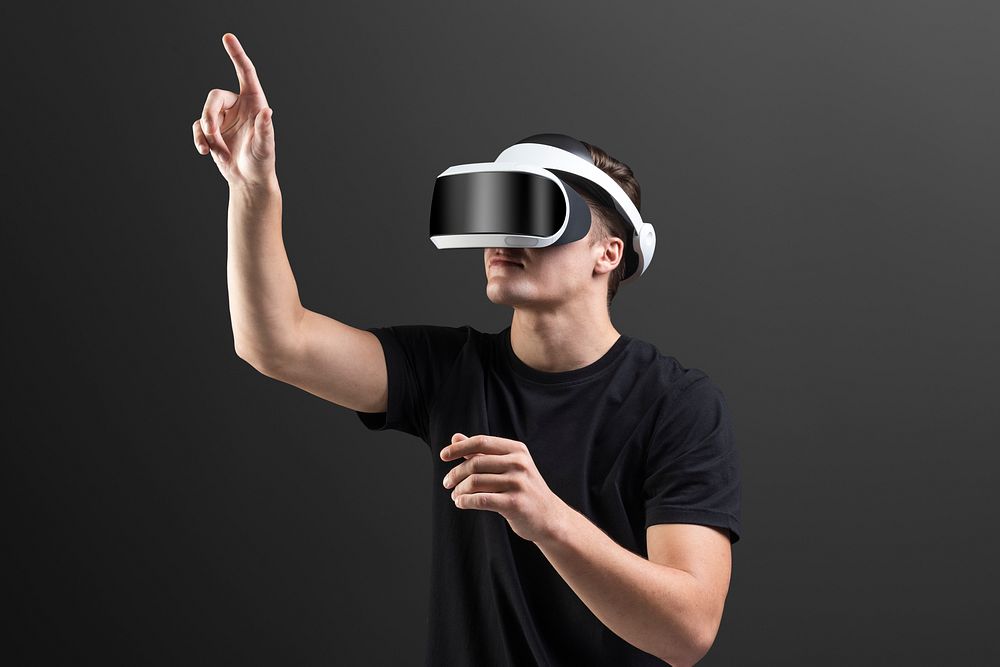 Man with VR headset