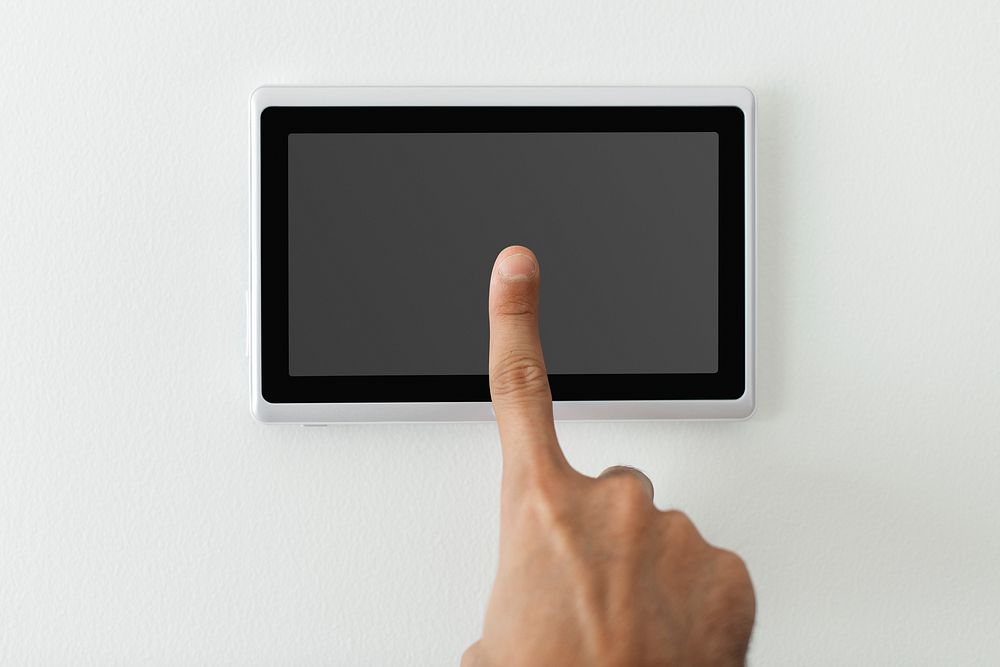 Smart home panel monitor mockup psd panel