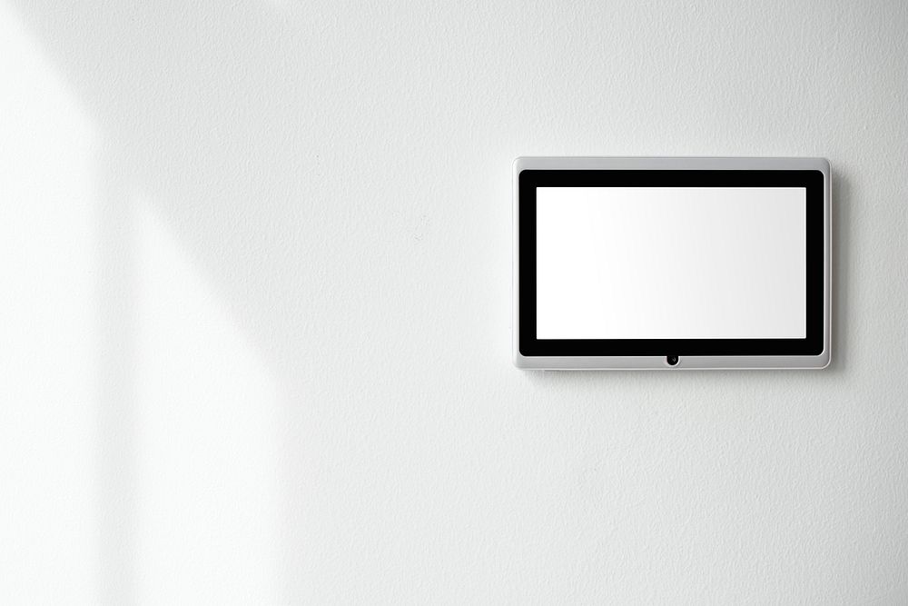 Smart home panel monitor mockup psd panel