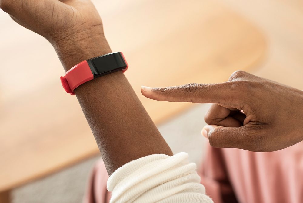 Smartwatch on a wrist wearable technology