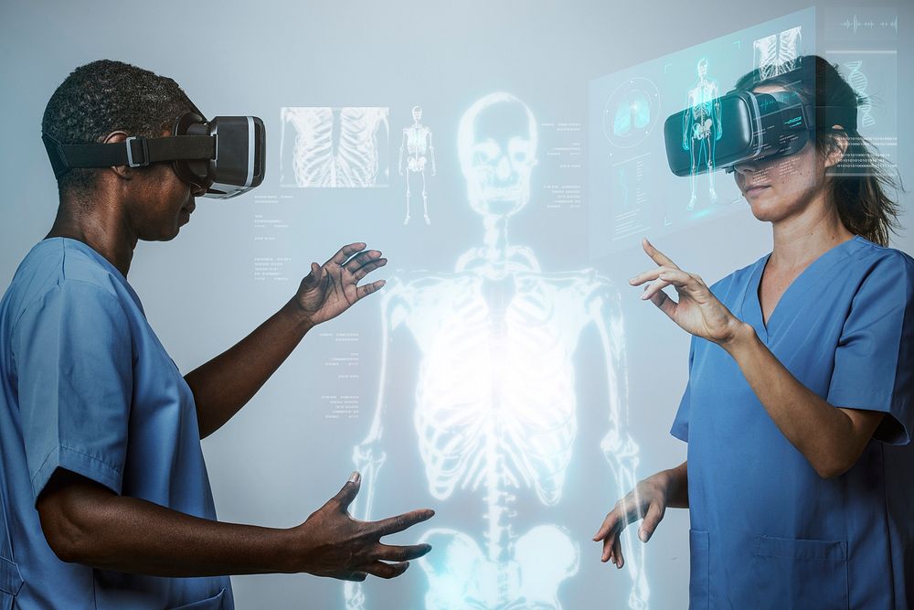 VR simulation hologram mockup psd innovative medical technology