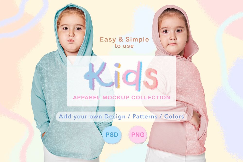 Kid's apparel collection psd mockup banner