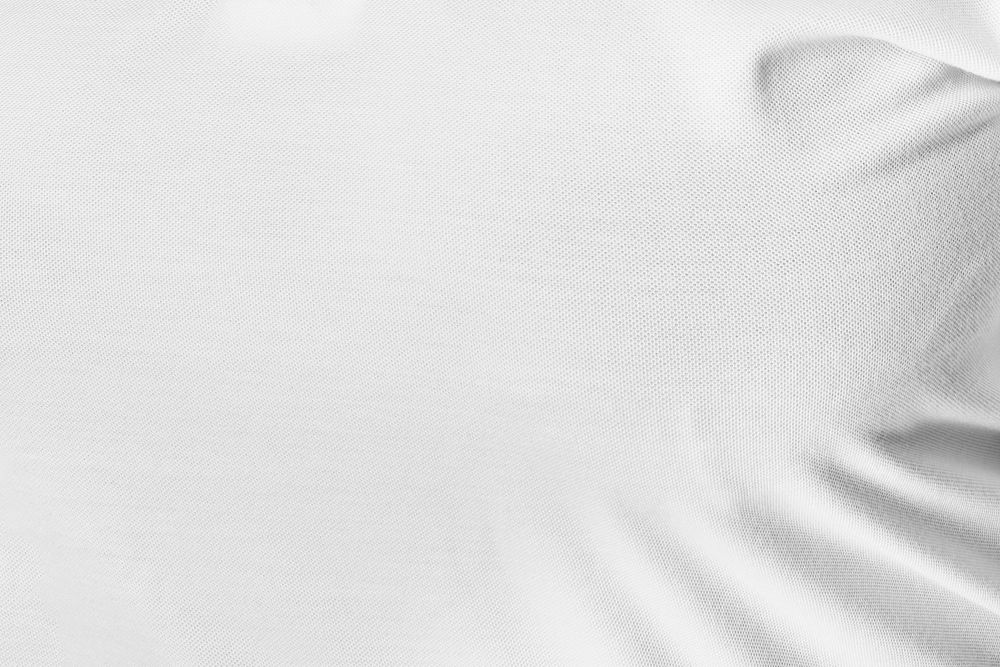 White t-shirt cotton fabric closeup mockup