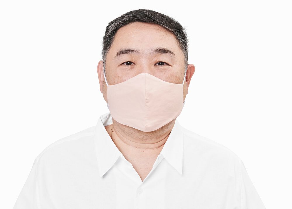 Man wearing face mask due to covid-19 protection