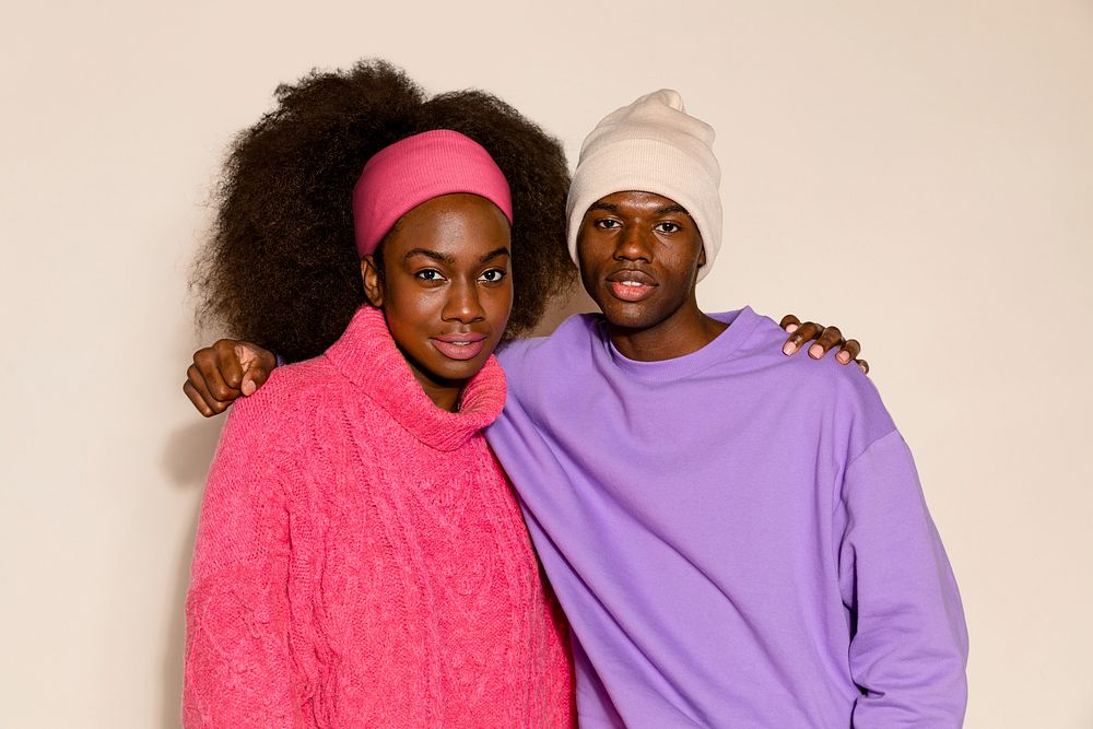 Colorful & cute African American couple