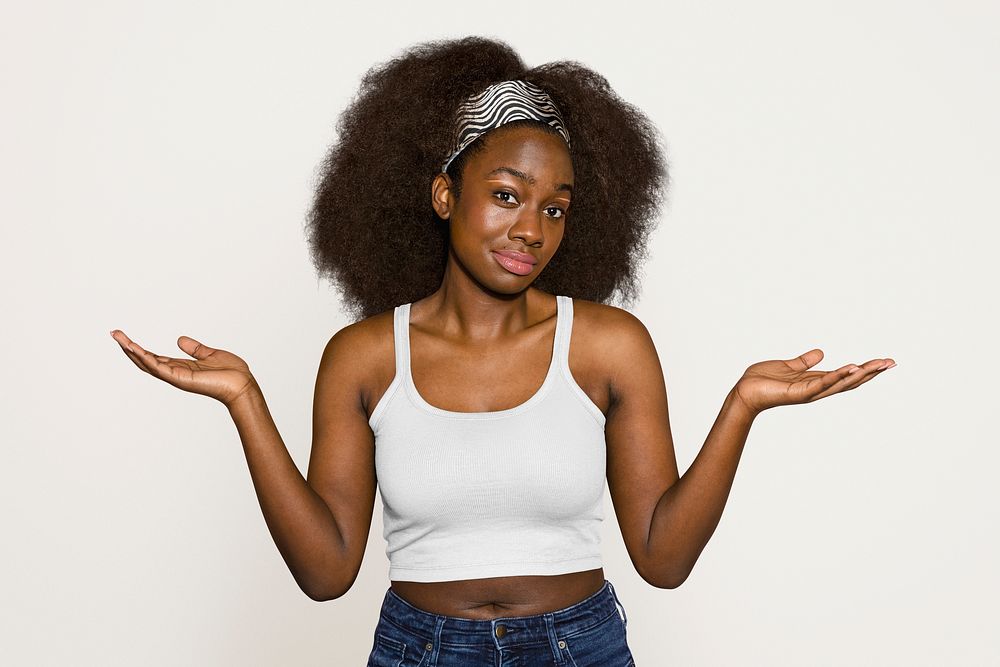 Baffled Young Woman Confused Look Free Photo Rawpixel