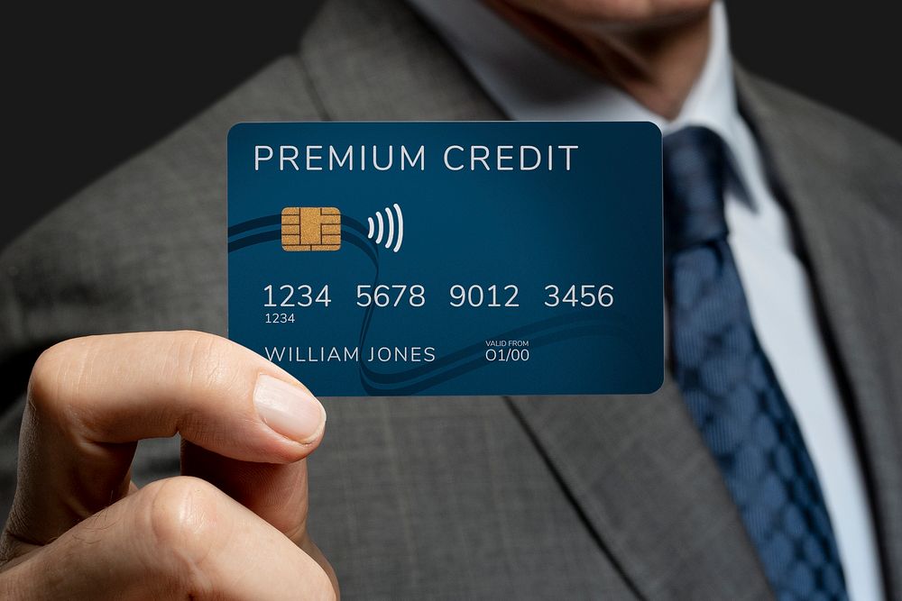 Premium credit card mockup psd