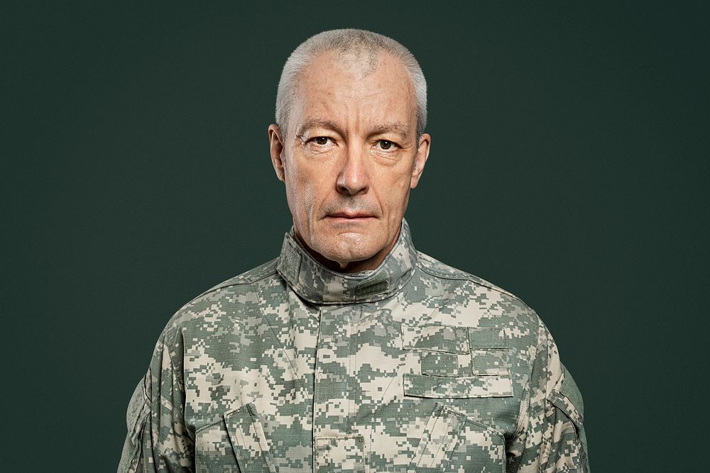 Male soldier in a uniform portrait