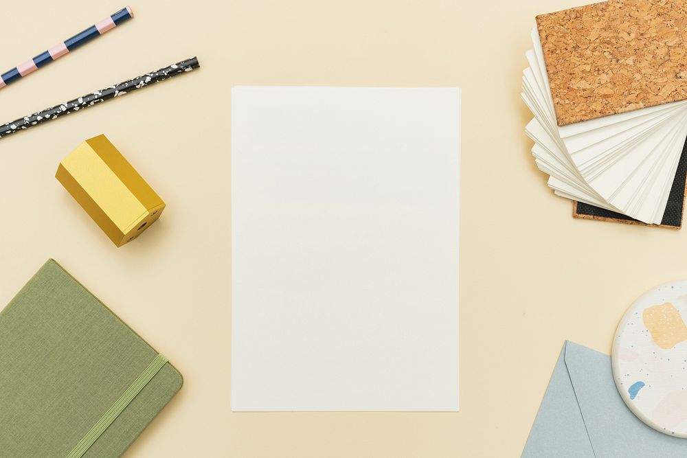 Paper with pastel stationery