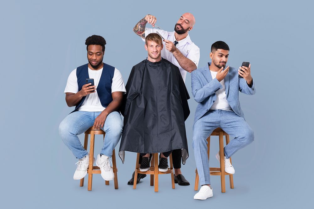 Men&rsquo;s barber shop with hairstylist jobs and career campaign