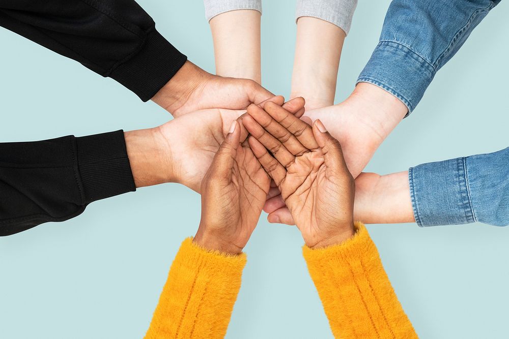 Cupping hands gesture for environment campaign