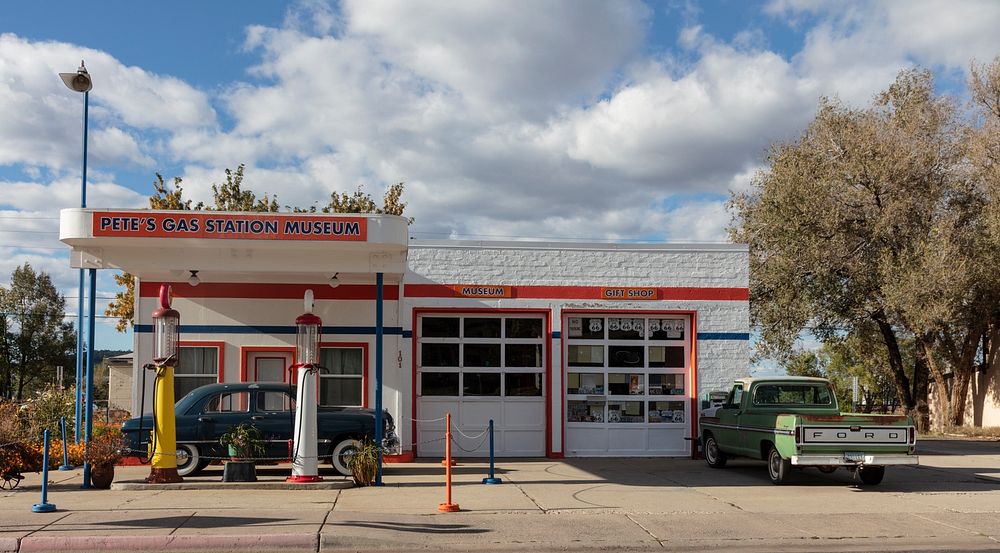 Pete&rsquo;s, a vintage gas station in Williams, Arizona, a town of just 3,000 or so residents but a well-known place among…