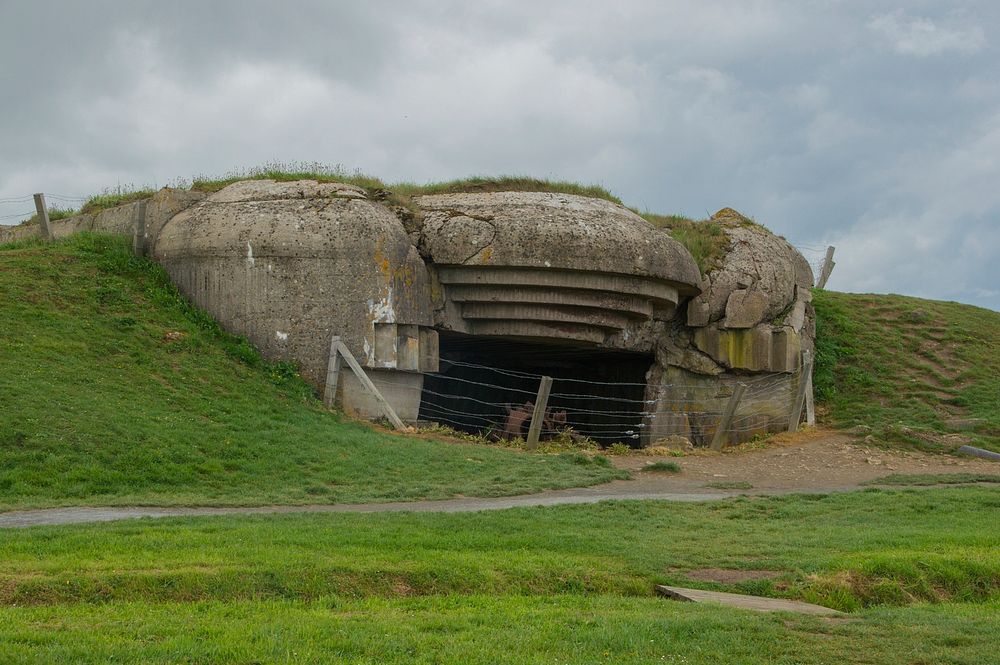 German bunker at Batterie de Longues-sur-Mer, Calvados, Normandy, France. Original public domain image from Wikimedia Commons