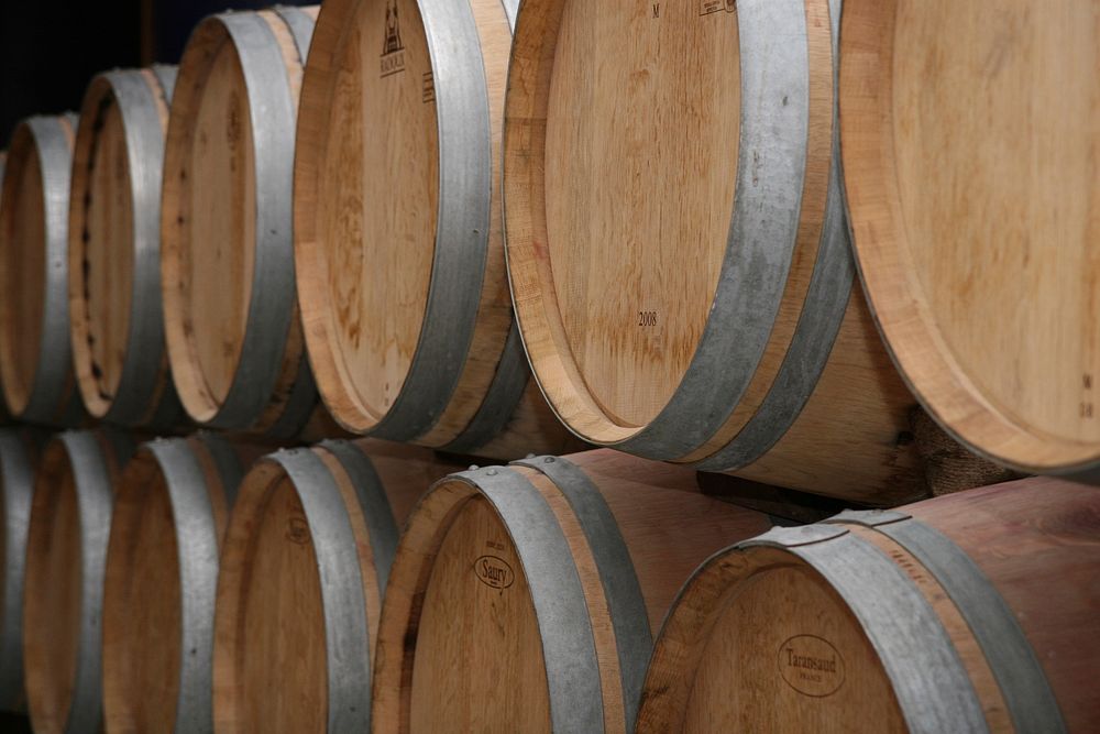 Wine barrels. Original public domain image from Wikimedia Commons