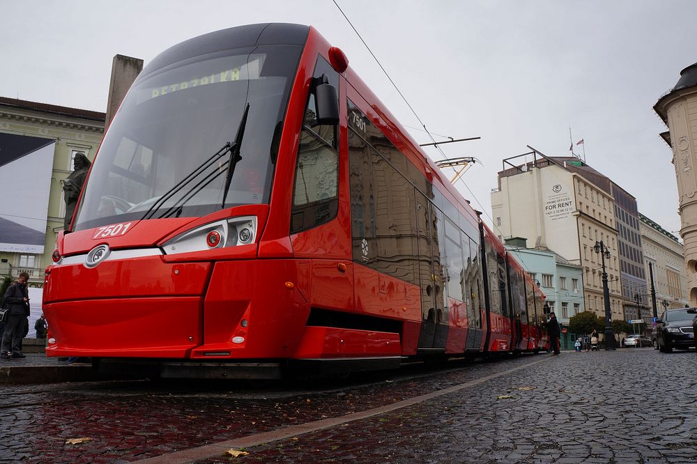 City Plus tram in Bratislava. Original public domain image from Wikimedia Commons