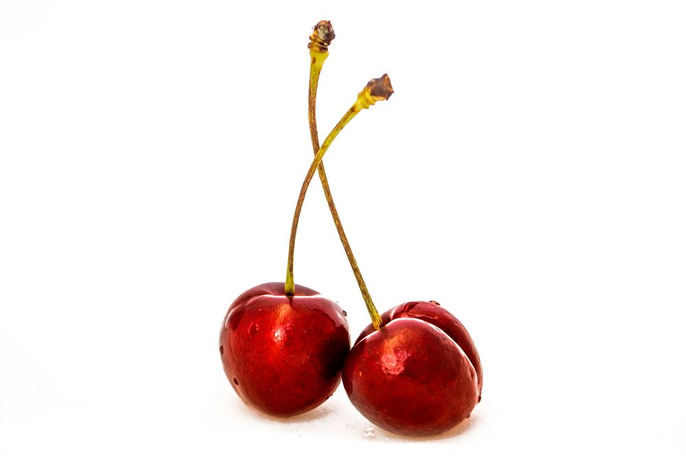 Red cherry. Original public domain image from Wikimedia Commons