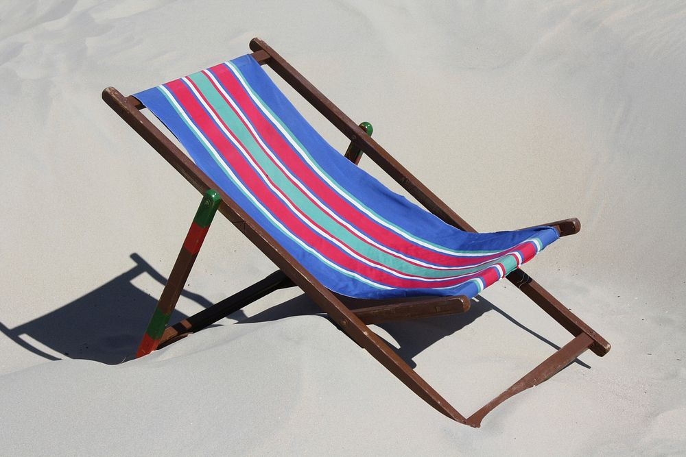 Beach chair. Original public domain image from Wikimedia Commons