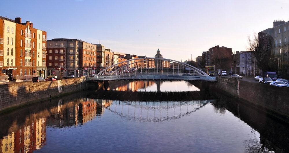Bridge Dublin Ireland Eire City Canal River. Original public domain image from Wikimedia Commons