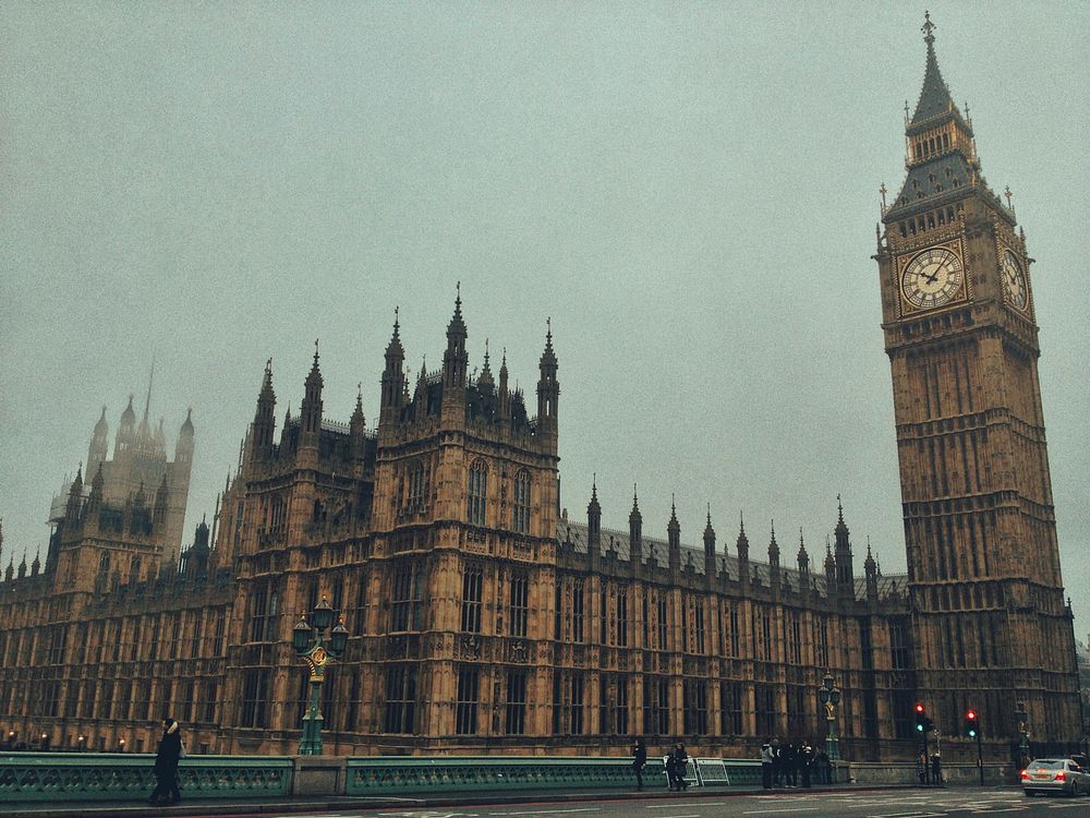 Big Ben Through The Mist. Original public domain image from Wikimedia Commons