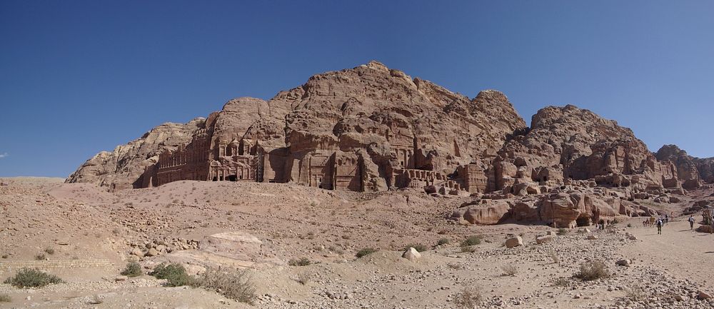 Petra, Jordan. "The Tombs of Kings". Original public domain image from Wikimedia Commons