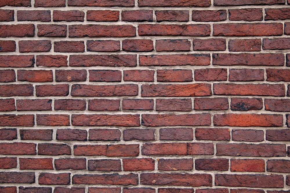 Red brick wall. Original public domain image from Wikimedia Commons