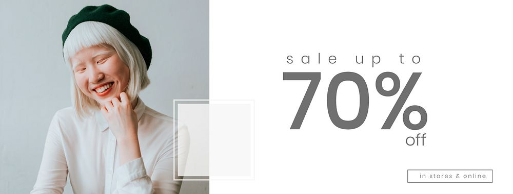 70% sale offer template vector