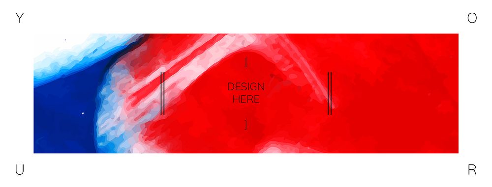 Colorful abstract art banner template vector