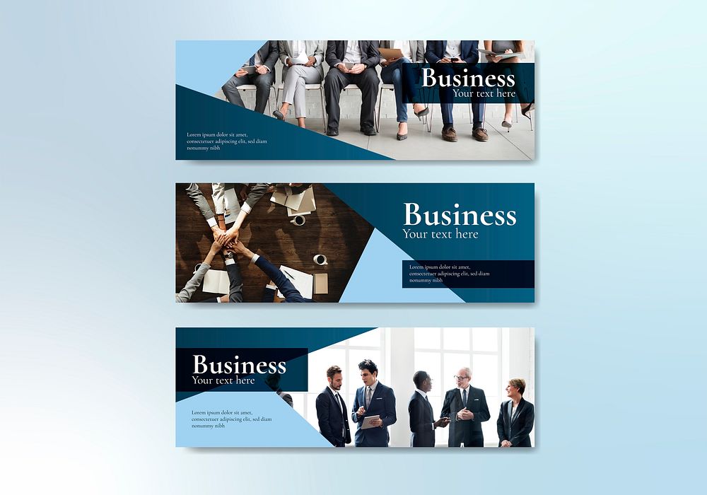 Business website banner design vector