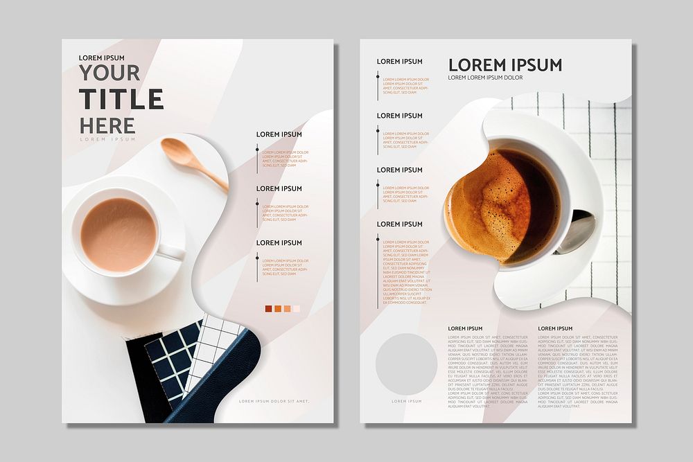 Coffee poster design vector set
