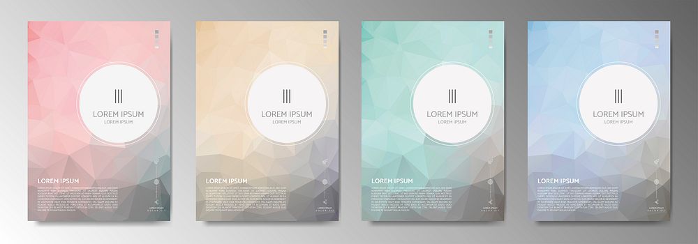 Faded poster designs vector set