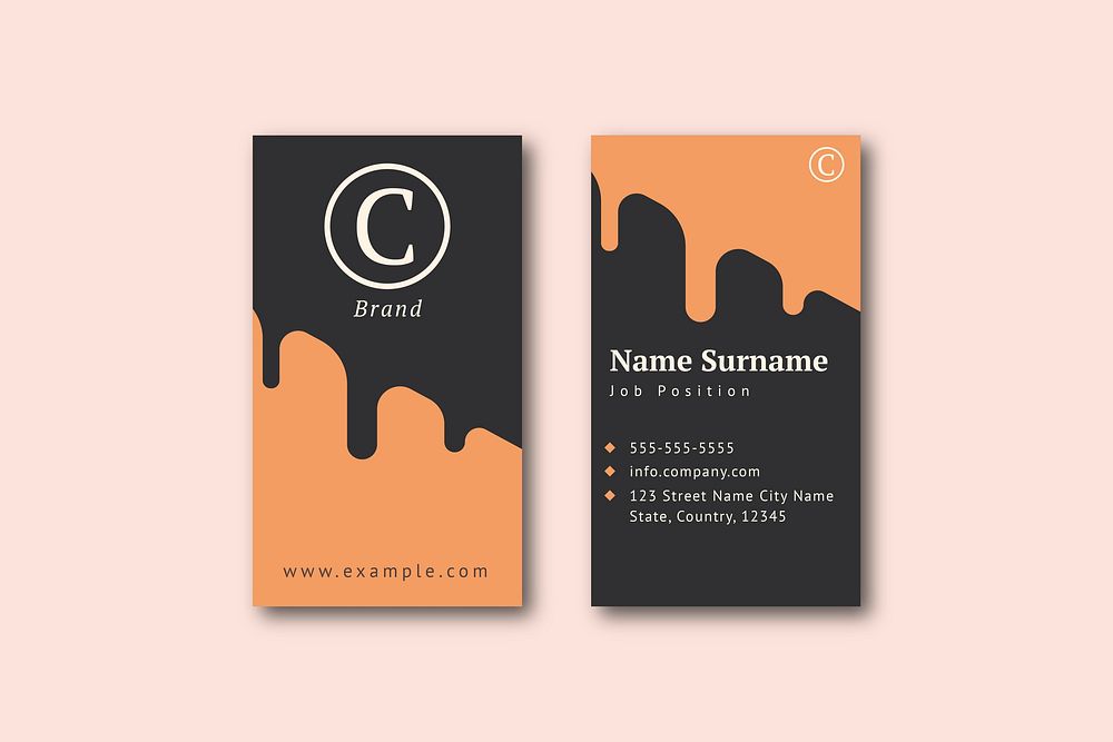 Business card template front and back vector