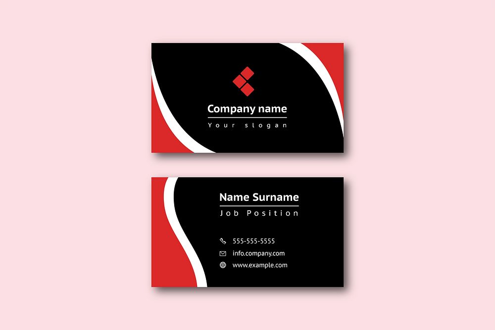 Business card template front and back vector