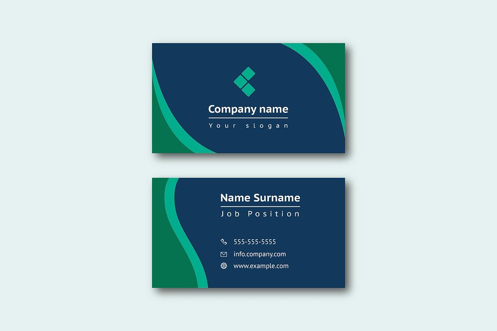 Business card template front and back vector